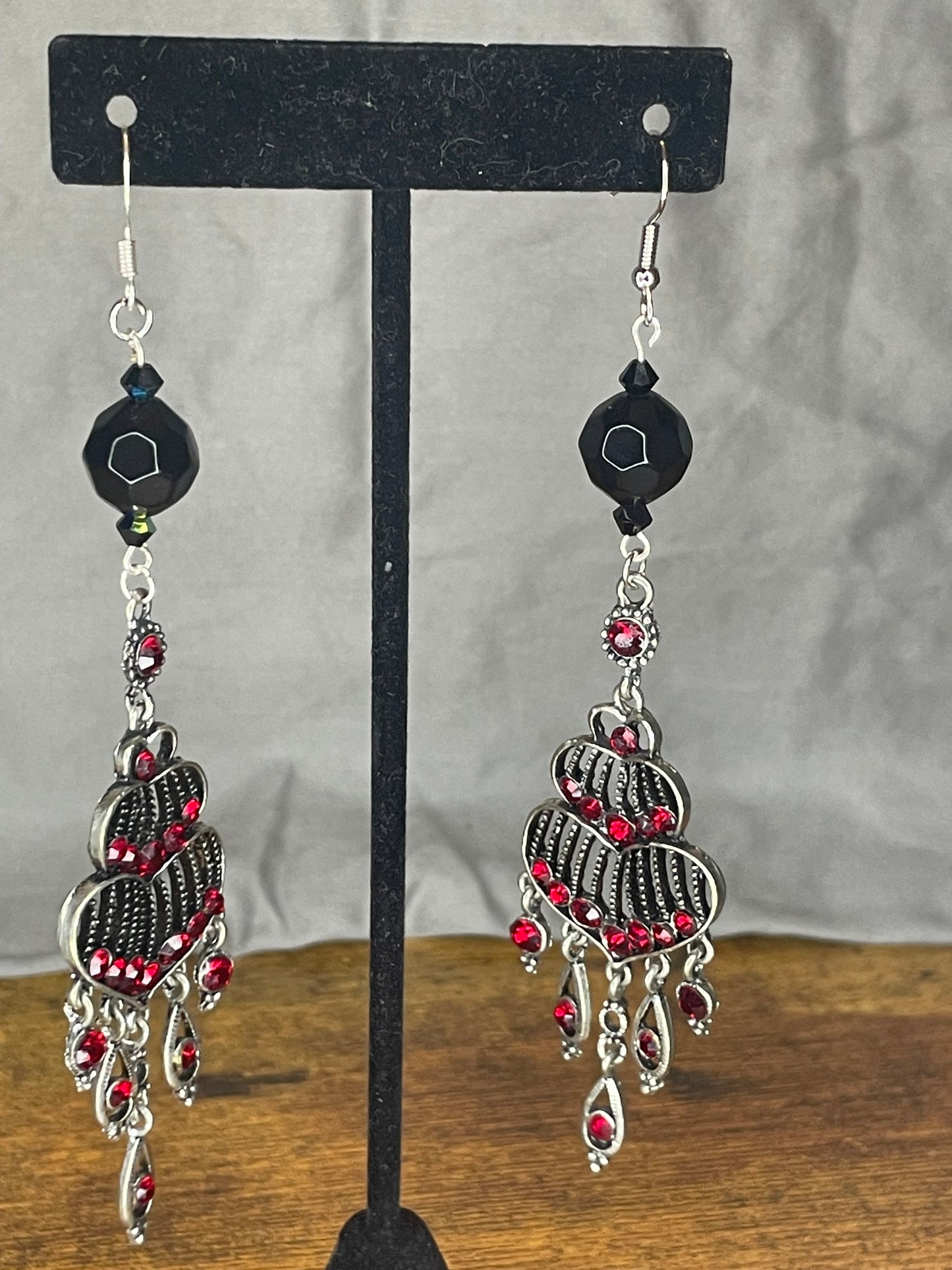 Red Chandelier earrings