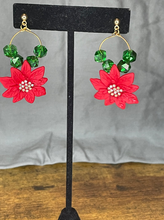 Poinsettia Studs