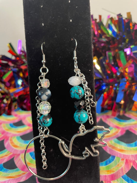 Underwater Kitty Earrings