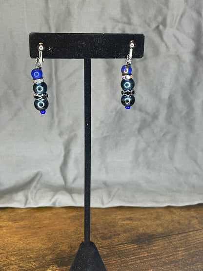 Blue Sphere Earrings