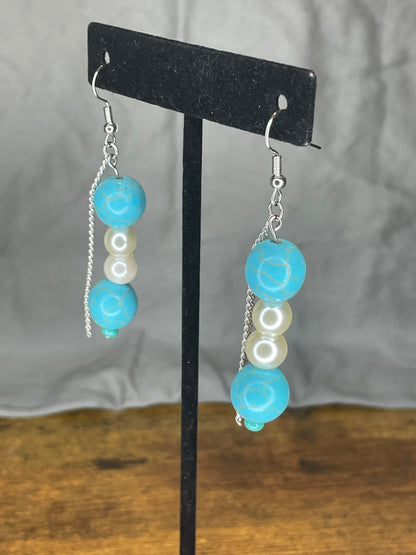 Turquoise Barbell Earrings