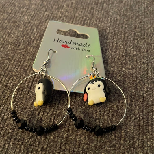 Penguin earrings