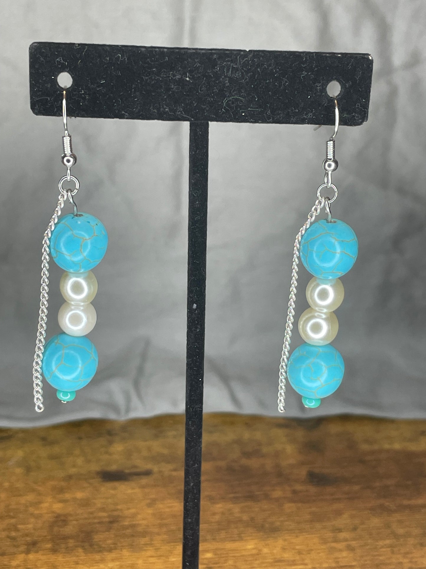 Turquoise Barbell Earrings