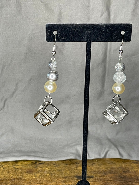 Square Glass Earrings