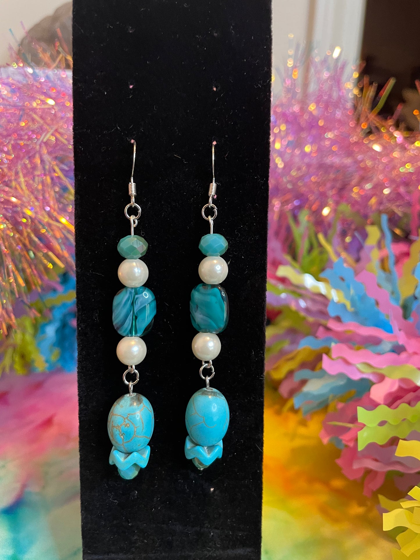 Turquoise Puzzle Earrings