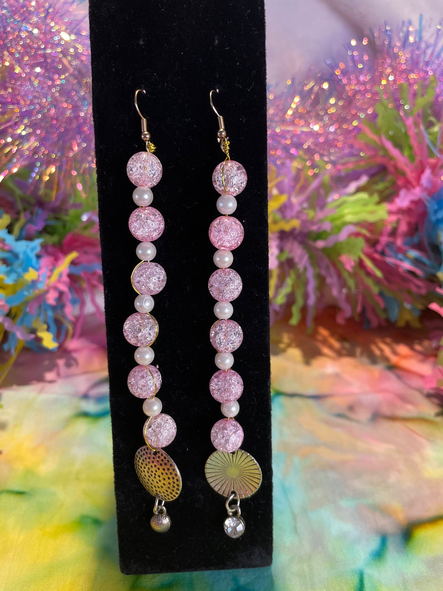 Pink Bead Earrings