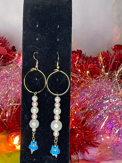 Hoot of a Pearl Earrings