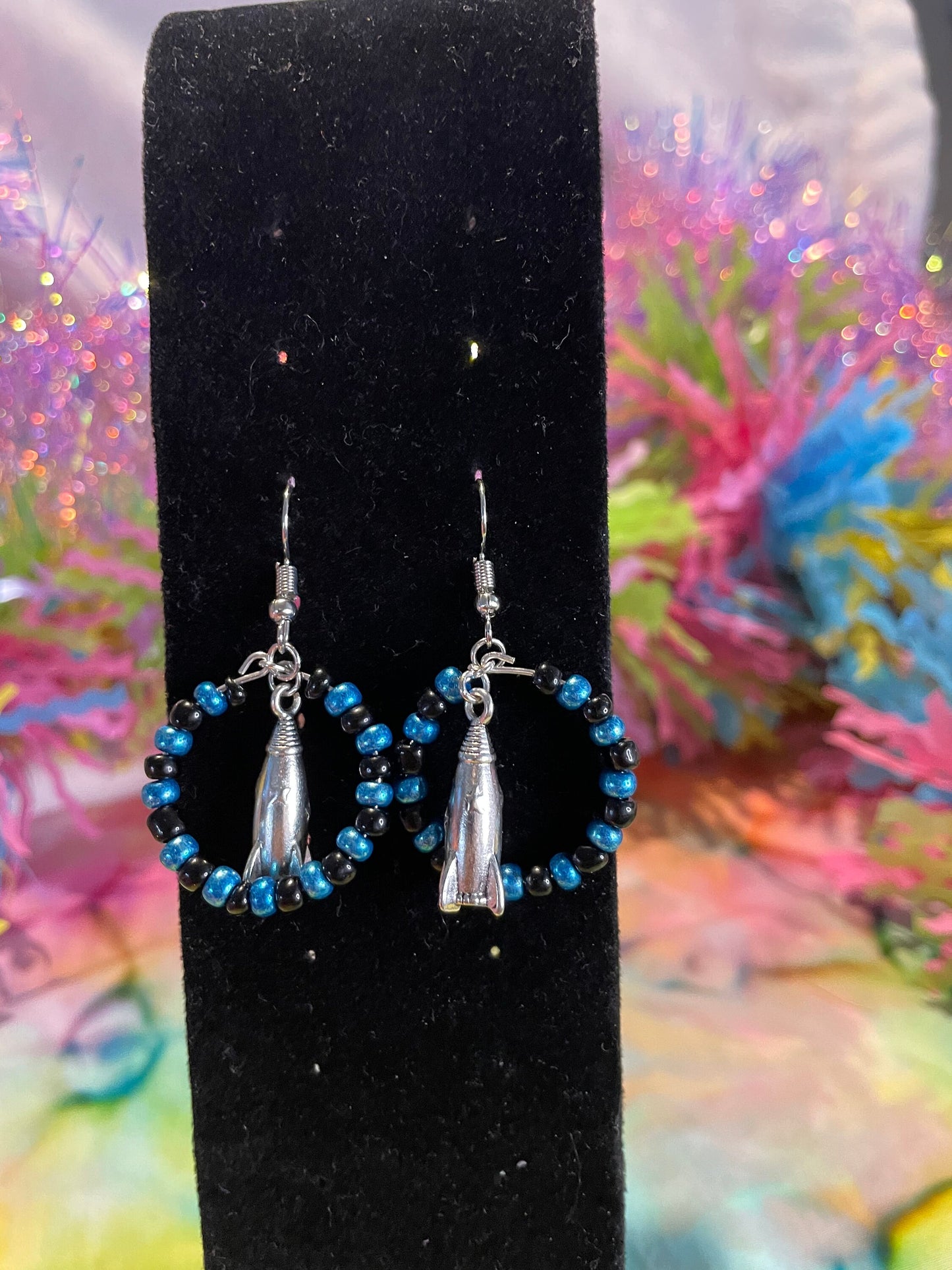 Rocket Through the Moon Earrings