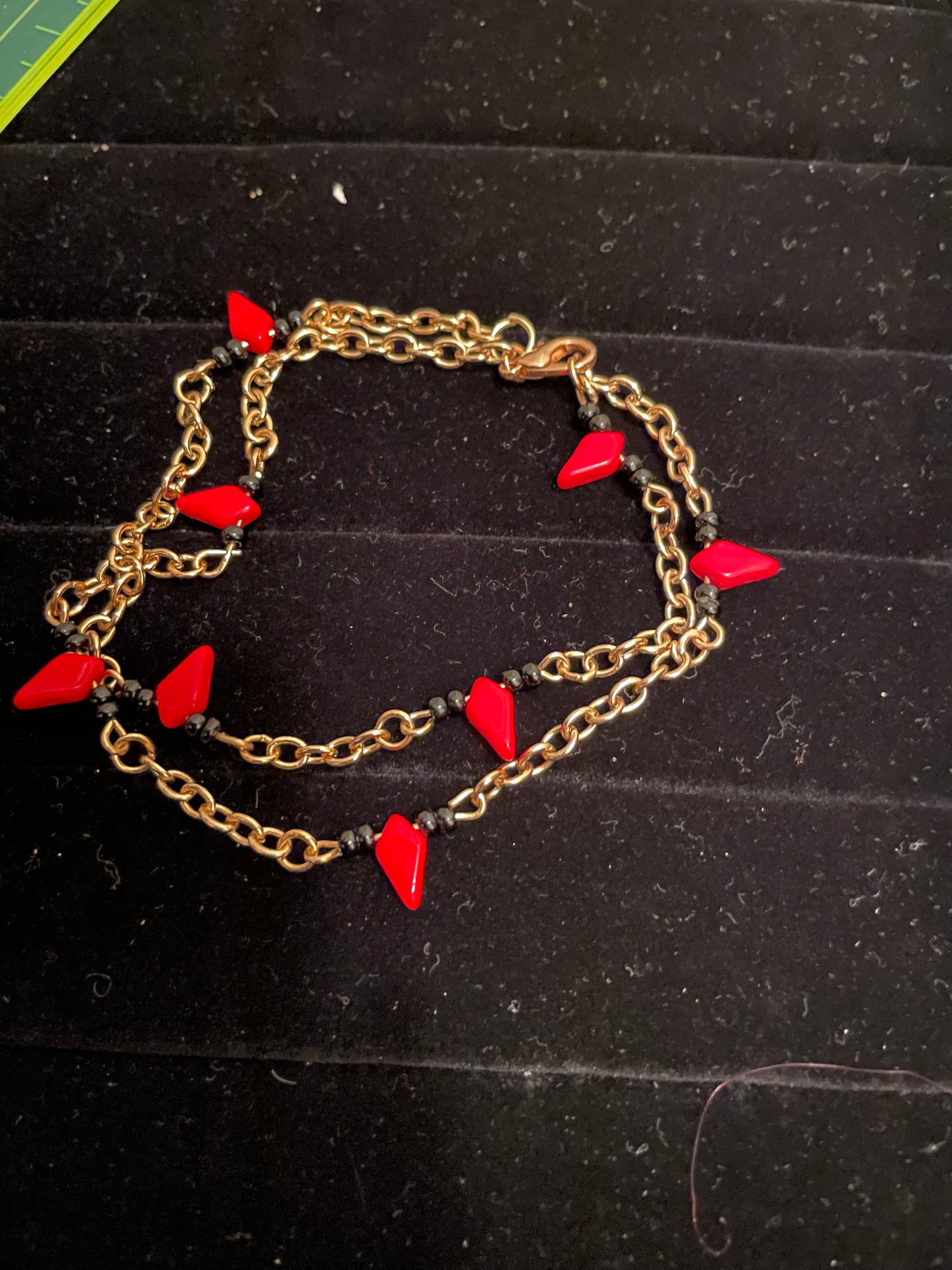 Red and Black Double Bracelet