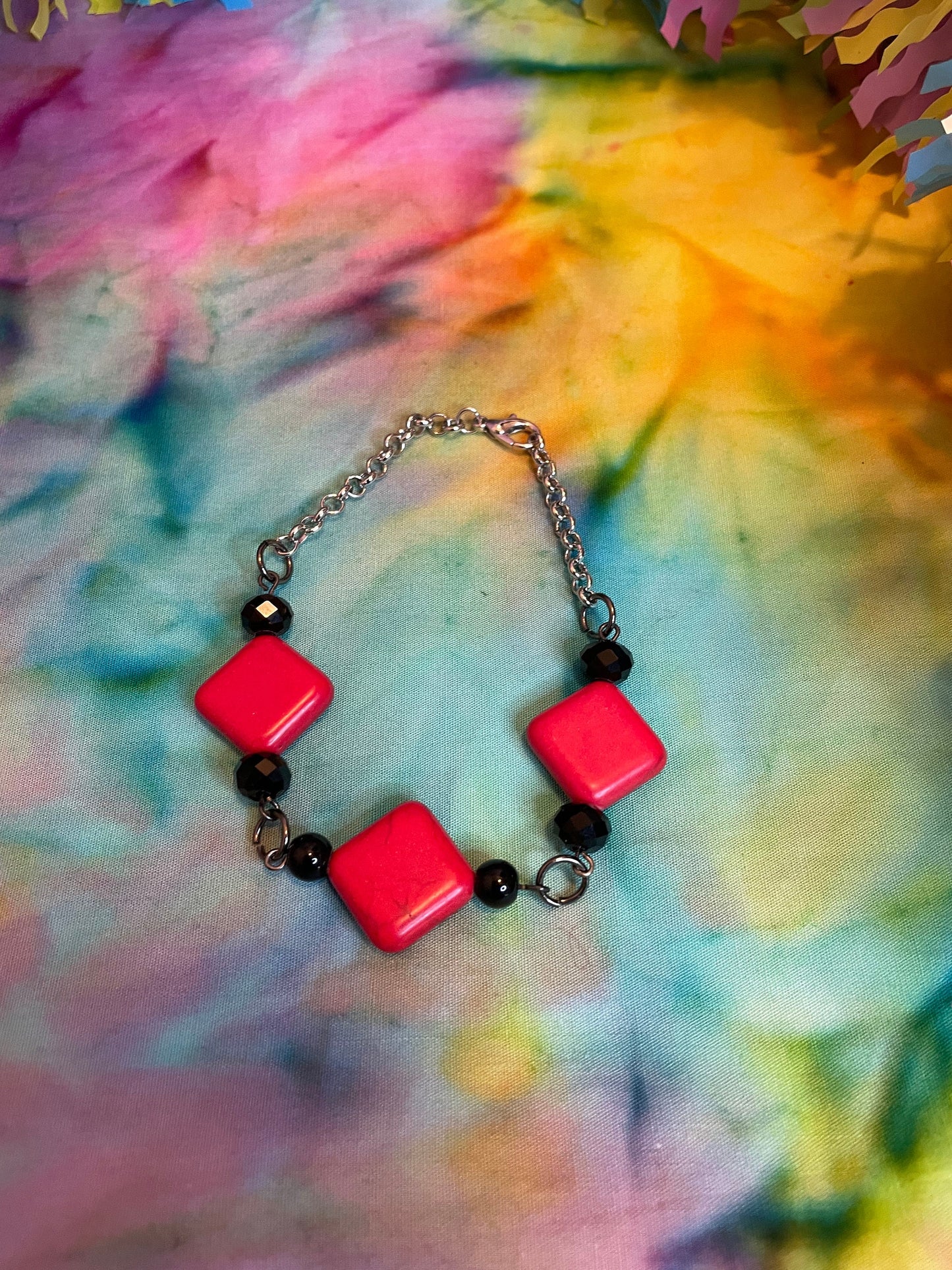 Red Square Bracelet